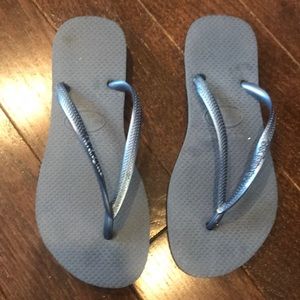 Havaianas blue flip flops size 35-36